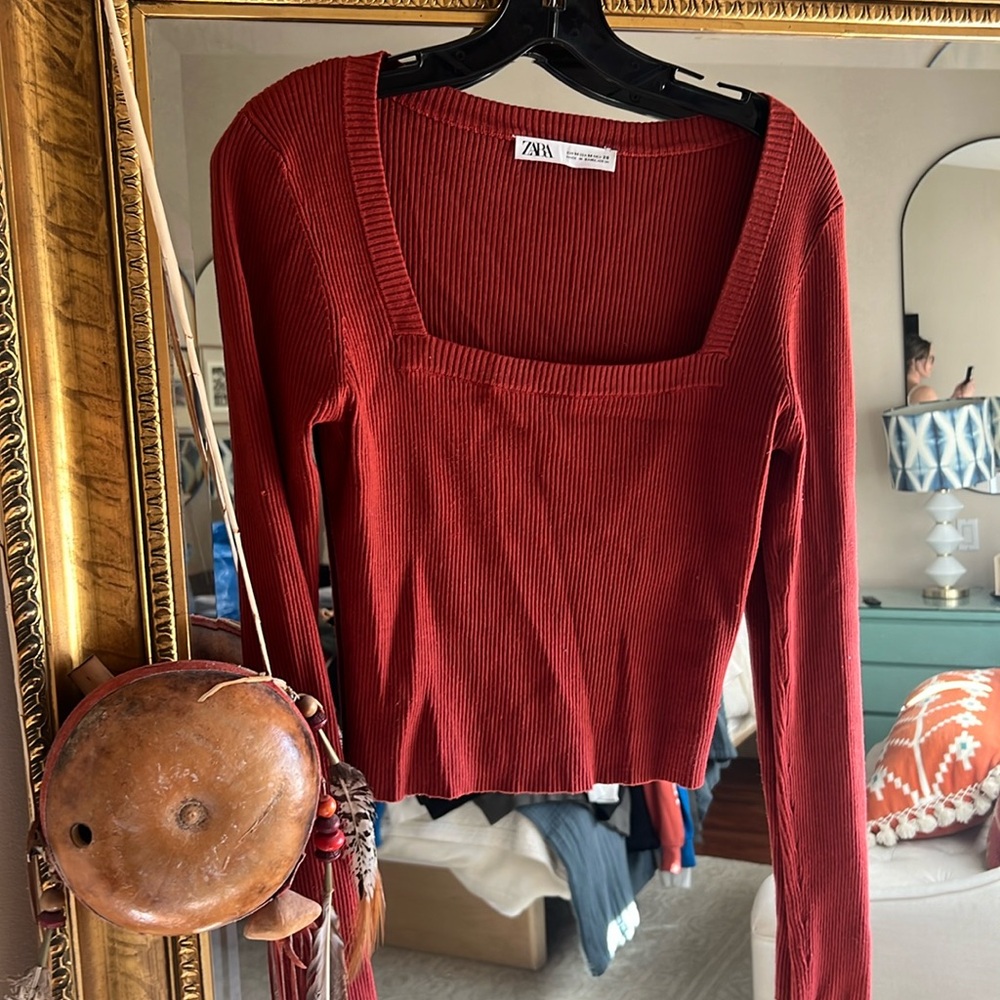 Long Sleeve Ribbed Top